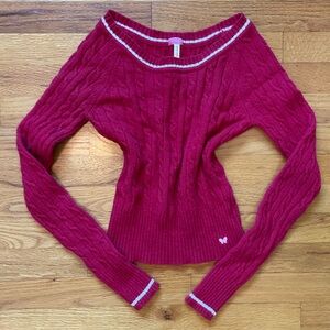 Y2K Aeropostale Red Cable Knit sweater